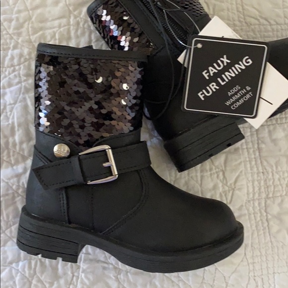 Nicole Miller Sequin Buckle Boot (Toddler) - Picture 1 of 6